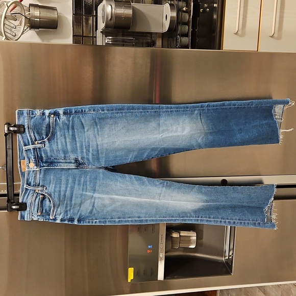 💕MOTHER💕 The Insider Crop Step Fray Jeans ~ Out Of The Blue 29 NWOT - Picture 12 of 16